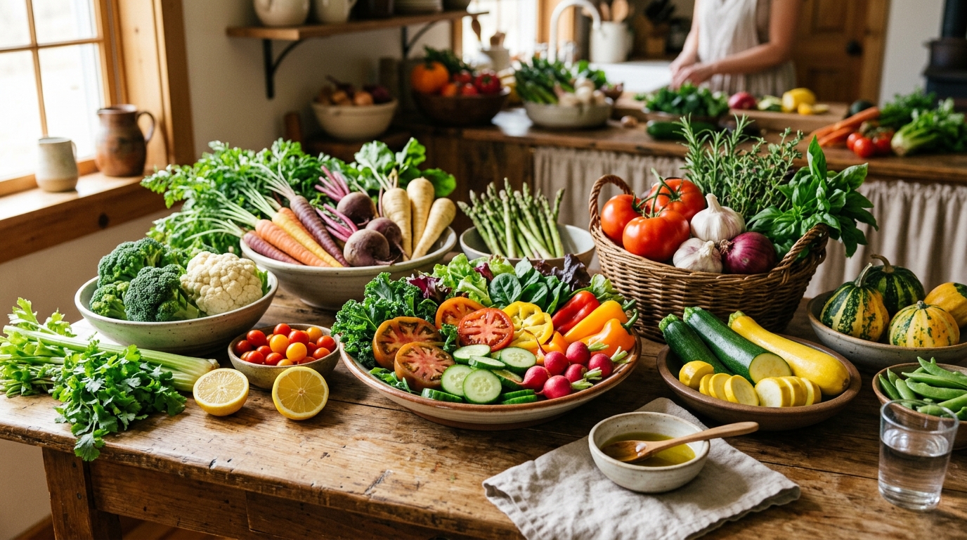 Frisches Gemüse und gesunde Ernährung